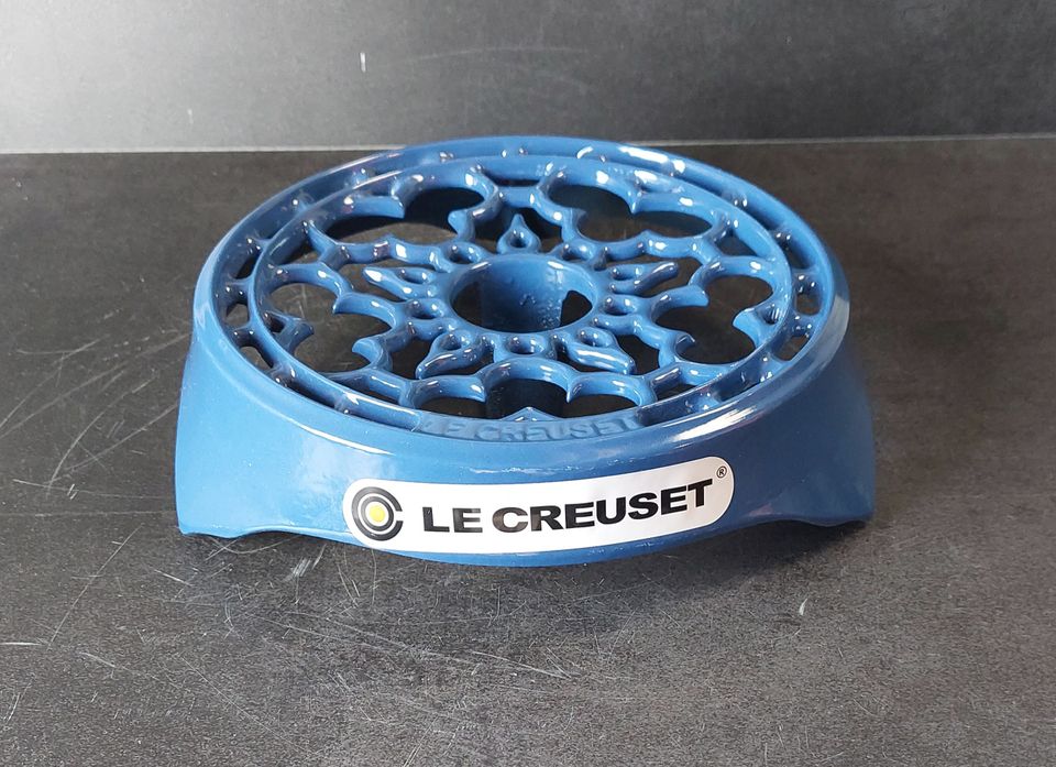 ‼️SELTEN: Le Creuset UntersetzerTeelicht. Gußeisen. Blau. NEU in Kranenburg