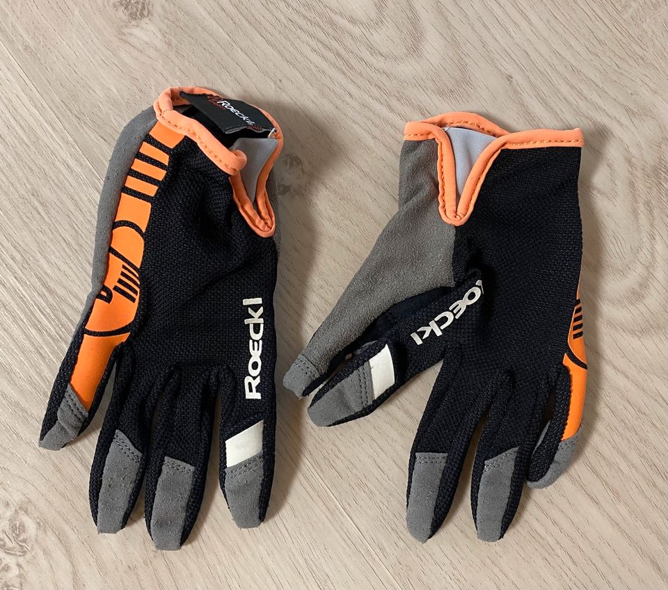 ❤️ Handschuhe Sporthandschuhe Reithandschuhe Roeckl orange Gr. 5 in Friedrichswalde