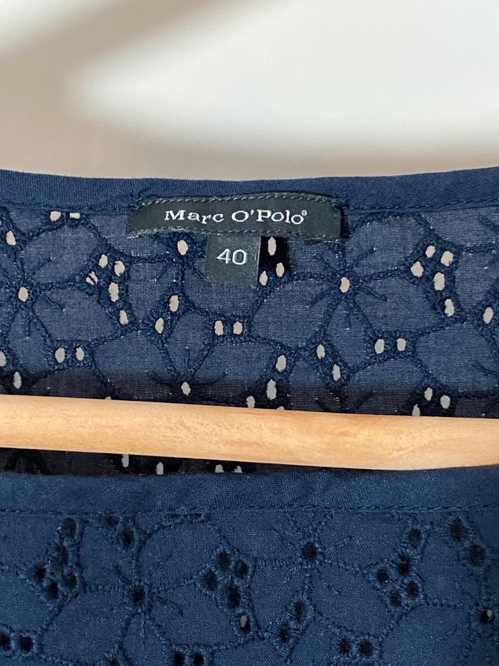 Edel Marc O‘Polo Kleid Gr. 40/M-L Lochstickerei Sommer blau wNEU in Düsseldorf