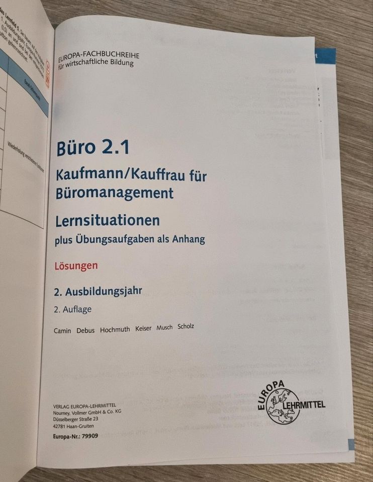Lösungen Kaufmann/Kauffrau für Büromanagement 2. Ausbildungsjahr in Römerberg
