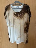 Shirt Gr. 46 ungetragen sand-goldfarben bedruckt Baden-Württemberg - Fellbach Vorschau