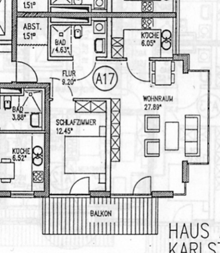 2 Zimmer - Wohnung, 3.OG, TG-Stellplatz, Karlstrasse in Böblingen