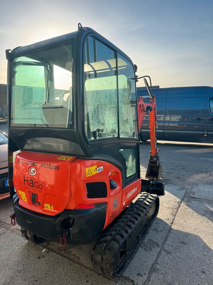 Wir vermieten Minibagger und Bagger z.B. Kubota KX018 / KX019-4 in Neustrelitz