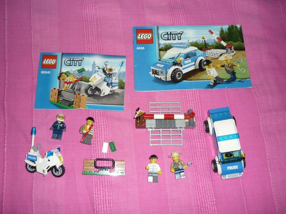 Lego4436 Verfolgungsjagd  Lego60041 Strassensperre  City Polizei in Pinzberg