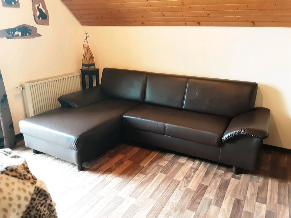 Sitzecke Couch Sofa L Form braun in Hilpoltstein
