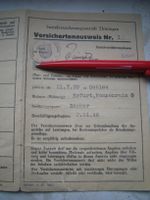 Historisch Dokument 1. orig. SV Ausweis 1946 Dachbodenfund Thüringen - Erfurt Vorschau