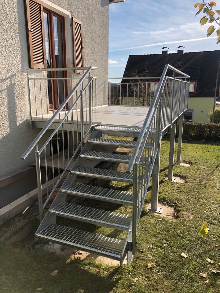 Treppenbau Balkontreppe, Fluchttreppe, Metalltreppe, Stahltreppe in Creußen