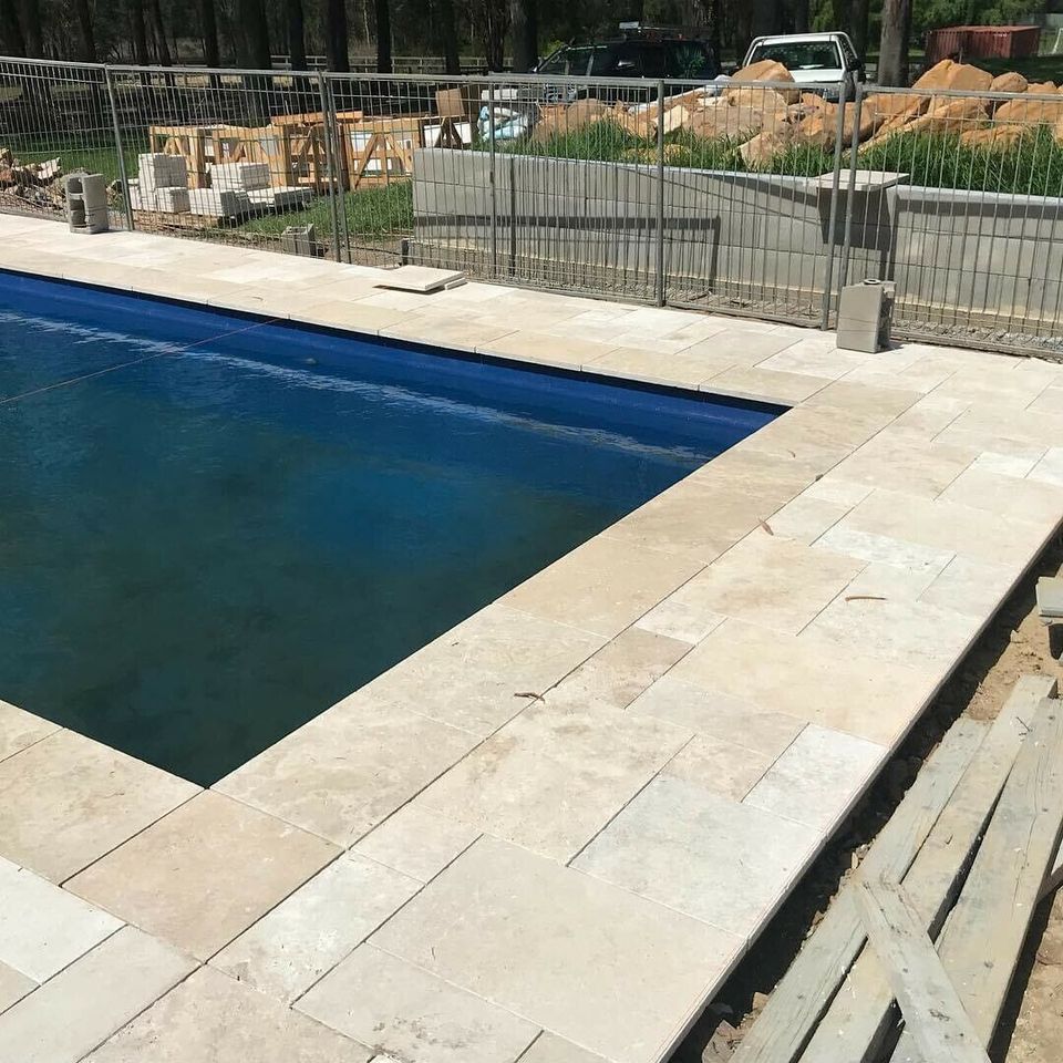 - Terrassenplatten Travertin weiß 60x40x3cm Garten Pool Natursteine in Unna