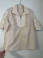 Bluse Tshirt kurzarm Spitze Spitzendetails beige Gr 46 Bayern - Wenzenbach Vorschau