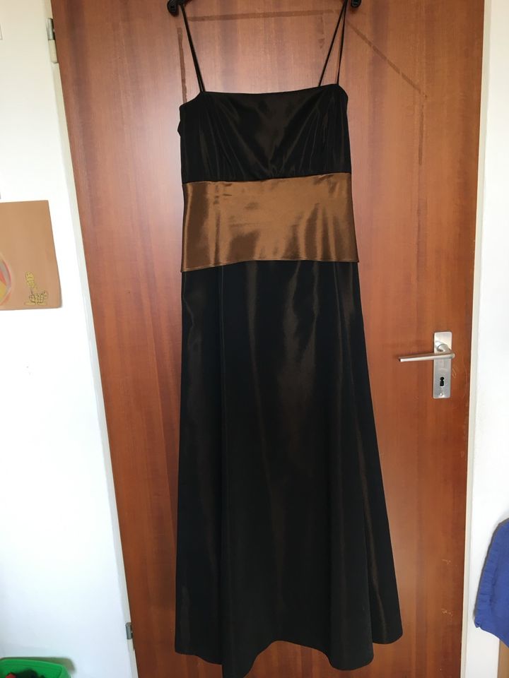 Kleid Abendkleid Abi Ballkleid Braun Schwarz Größe 38 in Sankt Augustin