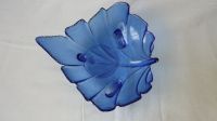 Glasschale, Schälchen in Blattform aus blauem Glas Hessen - Eschborn Vorschau