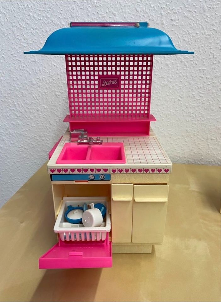 Barbie Küche mit Kühlschrank, Original, Retro in Erlenbach