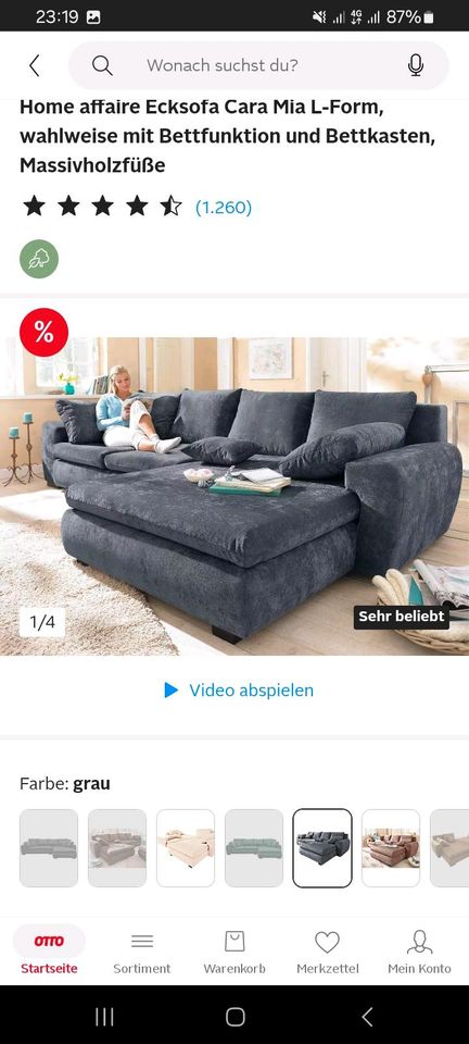 Ecksofa Cara Mia 3.25cm mit Bettfunktion und Bettkasten neu in Hannover