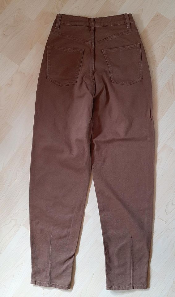 H&M Divided Jeans Hose Damen Mädchen Gr. 34 braun gebraucht in Alzenau