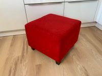 Hocker mit rotem Stoffbezug Bayern - Regensburg Vorschau