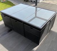 Gatentisch Polyrattan schwarz Glas Nordrhein-Westfalen - Wermelskirchen Vorschau