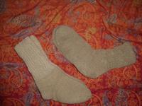 2x Paar dicke Wollsocken 100% Schurwolle handgestrickt Mitte - Wedding Vorschau