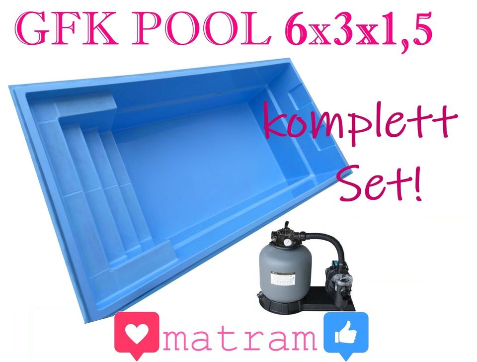 ☼ GFK Pool aus Polen - komplett SET - mit Sandfilteranlage ☼ in Frankfurt (Oder)