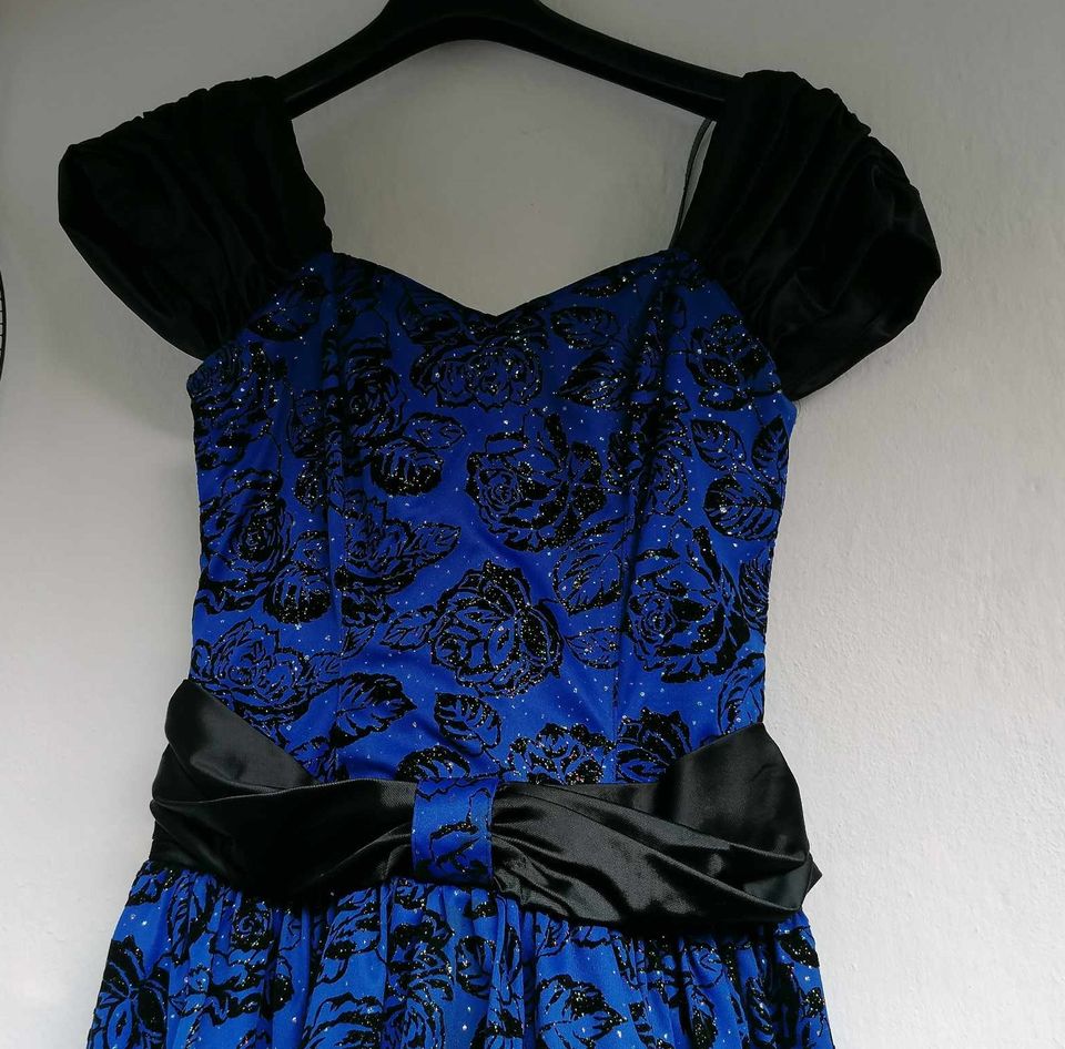 Blau Schwarzes Abendkleid Gr. 36 in Wuppertal