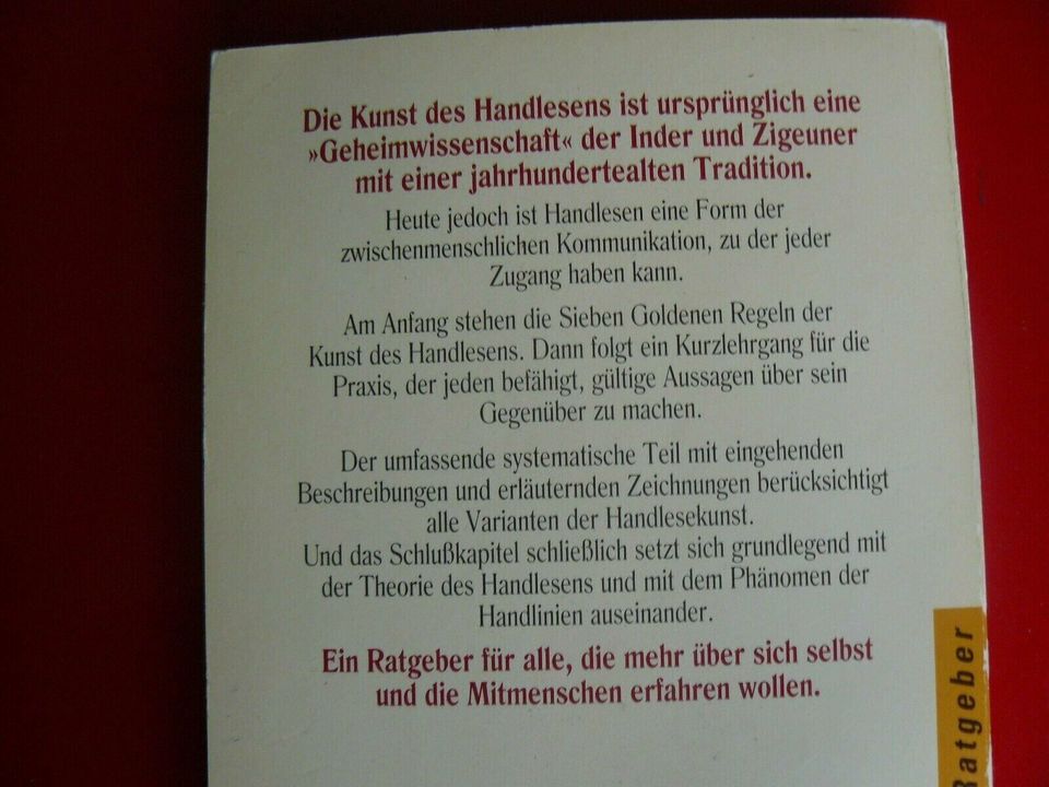 Buch Die Kunst des Handlesens  Peter und Giesela Ripota   * in Kirchlengern