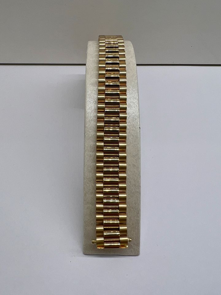 Präsidenten Armband // Monte Carlo / Königskette / Plattenkette / Steigbügelkette / Magnumkette / Käfigkette / Ankerkette / Bohnenkette / Plättchenkette / Goldkette / 585 Gold 14 kt in Wiesbaden