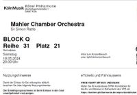 Philharmonie Köln - 2 Konzertkarten Sir Simon Rattle am 18.5.2024 Nordrhein-Westfalen - Leverkusen Vorschau