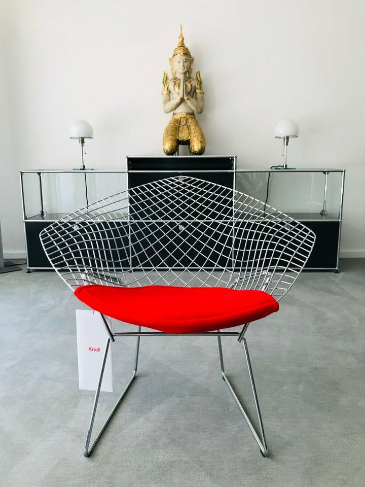 Knoll International Diamond Sessel Harry Bertoia Chrom Sitzkissen in Berlin