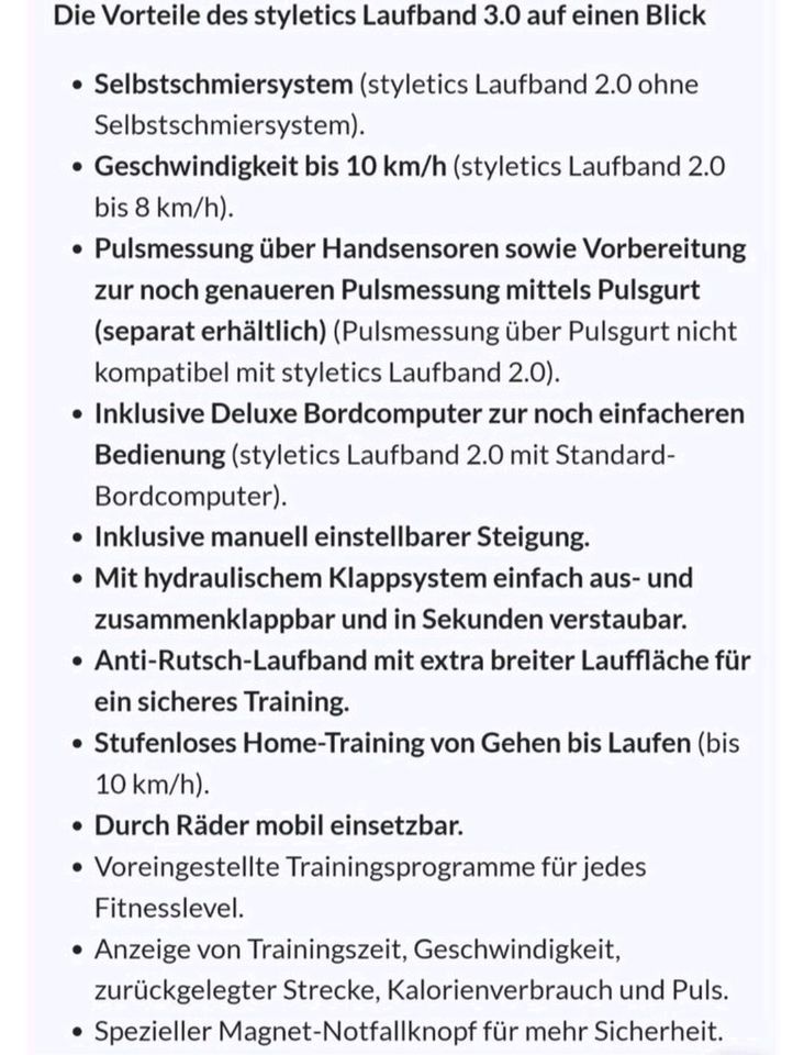 Laufband styletics 3.0 in Berlin