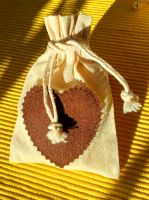 Geschenkbeutelchen aus Stoff mit Herz 10 Stück Bayern - Dittelbrunn Vorschau