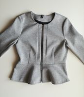 Damen Peplum-Blazer Jacke von H&M Gr. 44 grau meliert Brandenburg - Putlitz Vorschau