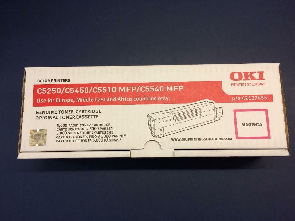 Original Oki Toner Magenta 42127455 C5250 C5450 C5510 C5540 MFP in Solms