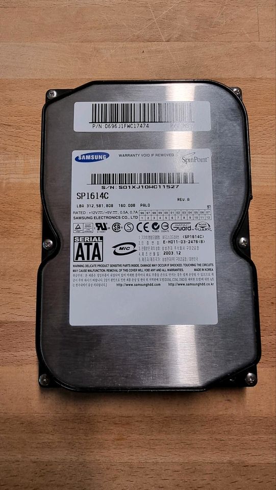 Samsung Festplatte / HDD - 160 GB - Spinpoint SP1614C - SATA in Bonn