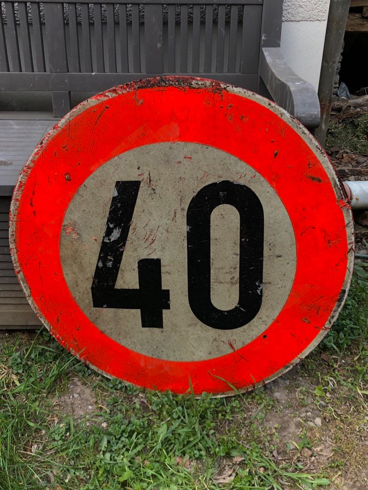 DDR Verkehrsschild 40 Km/h Geburtstag Ostalgie in Hof (Saale)