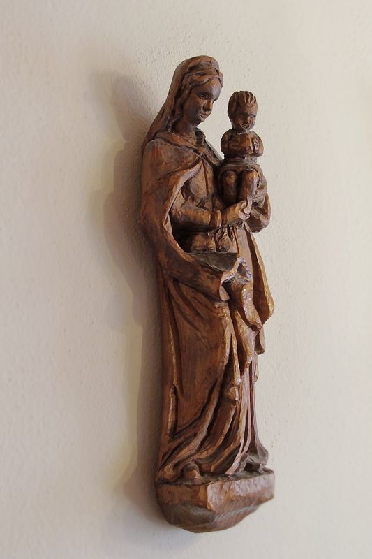 Alte geschnitzte Madonna mit Kind made in Spain 45cm in Eichendorf