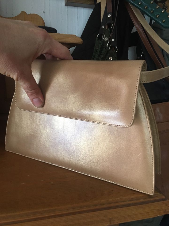 Handtaschen Gold beige Mab Studio italienisch in Duisburg