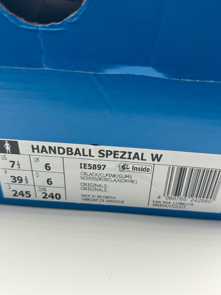 Adidas Handball Spezial „Core Black Clear Pink“ EU39 1/3 I NEU in Uetersen