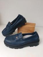 Vitaform Damen Slipper Gr. 36 marine Hirschleder Schmuckniete Baden-Württemberg - Kirchheim am Ries Vorschau