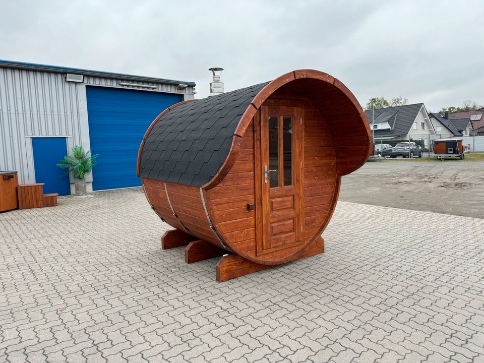 Fasssauna 2.5x2.37m SOFORT ✅ Gartensauna Außensauna Mobile Sauna in Stuhr