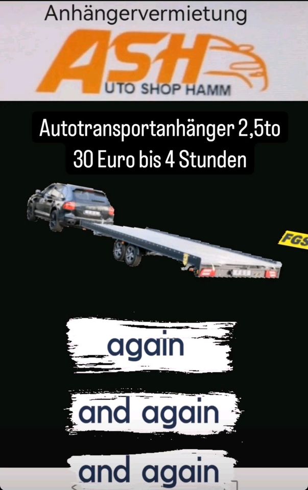 Anhänger mieten Autotrailer Autotransporter Fahrzeugtransport in Hamm