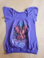 T-Shirt lila mit Schmetterling und Strasssteinchen Gr. M Bayern - Metten Vorschau