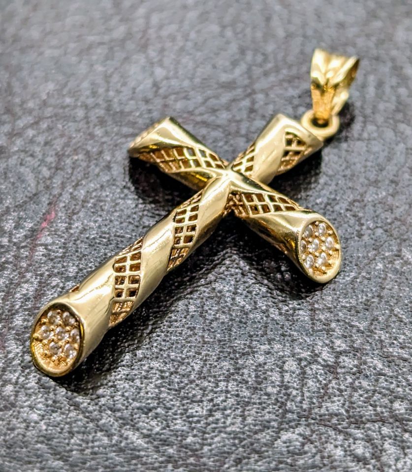 Anhänger Kreuz 585/14K Jesus Unisex 2,05Gramm Gelbgold in Kiel