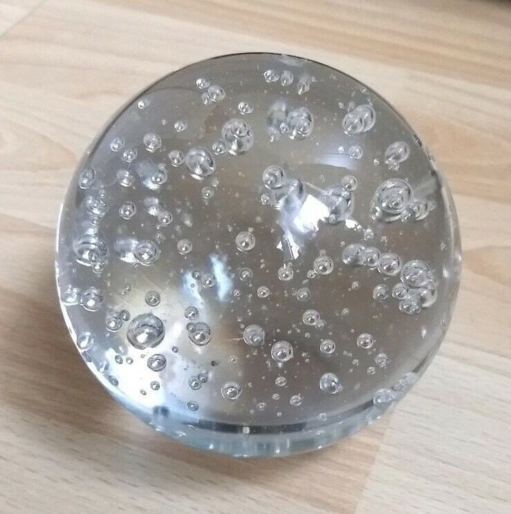 Briefbeschwerer Glas 9 cm Paperweight Luftblasen Schweden in Dortmund