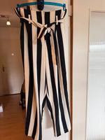 Damen Stoffhose Hose gestreift M 38 H&M zum binden beige blau Bayern - Gunzenhausen Vorschau