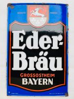 ‼️ EMAILSCHILD Eder Bräu Großostheim Emailleschild 1930 Saarland - Schiffweiler Vorschau