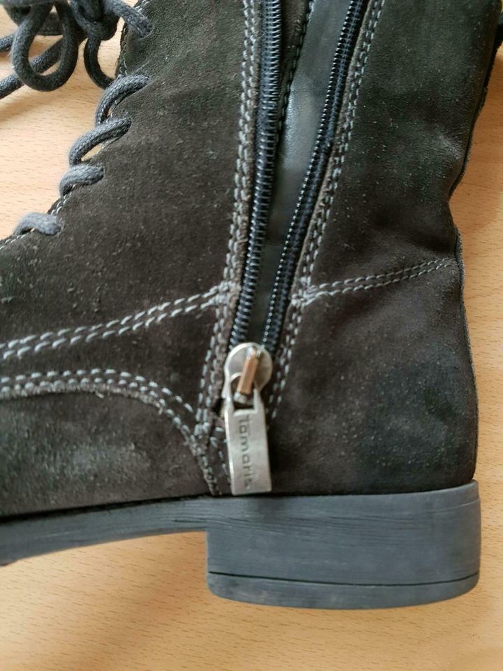 NEUw! Echt Wildleder Tamaris Stiefeletten Gr. 36 dunkelbraun in Oberursel (Taunus)