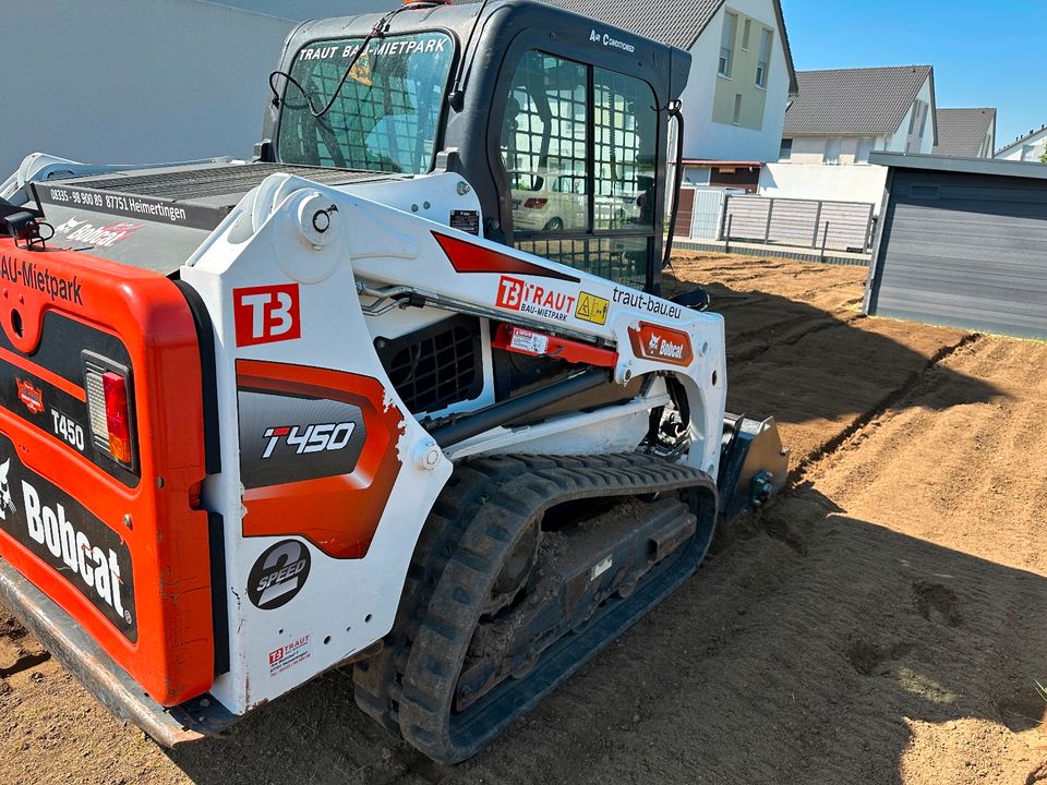 BOBCAT Gartenfräse, Erdfräse, Bodenfräse mit Bedienung im Stundenlohn in Heimertingen