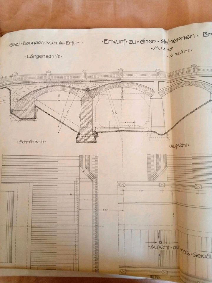 Bauzeichnungsmappe  Architektenmappe A3 1919-1922 Antiquität in Dresden