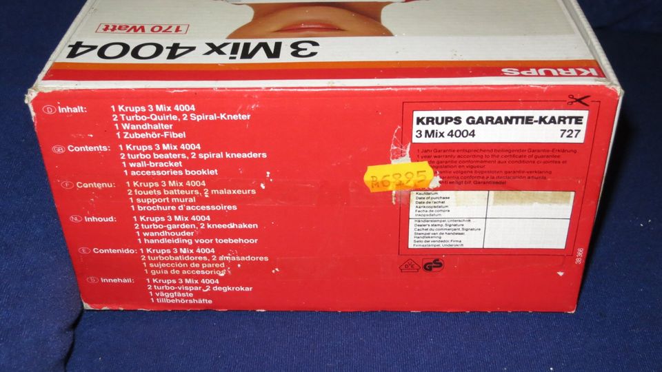 Krups 3Mix 4004 Verpackung nur OVP Handmixer - nur Karton in Seevetal