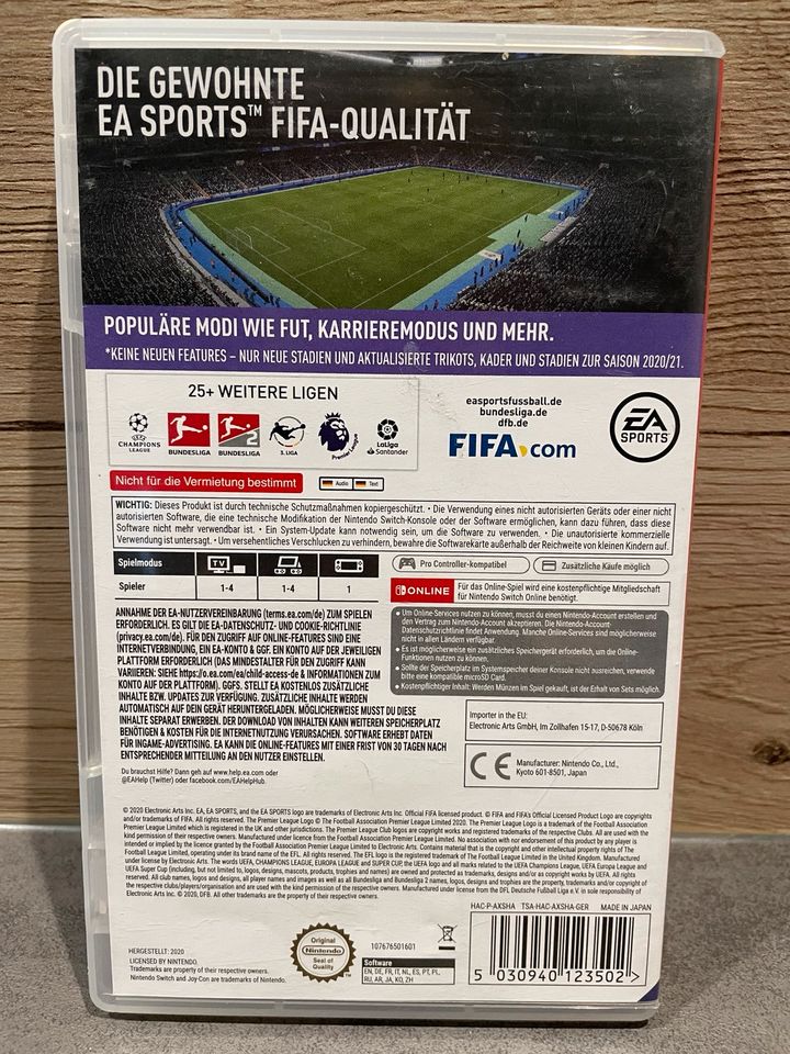 Nintendo Switch FIFA 21 Spiel in Beringstedt