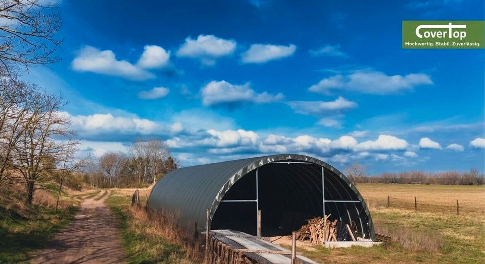 9 x 20 Meter - Folienzelt - Geeignet für private & gewerbliche Zwecke - Landwirtschaft Forstwirtschaft Industrie Handel Logistik Eventbranche Messe Sport Freizeit Dsipositon Handwerk Straßenbau in Hamburg